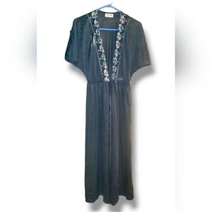 Alan R Nightgown Black Silky
